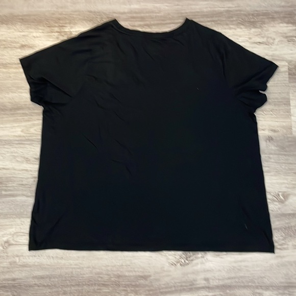 A new day Black Walt Disney World Shiny Silver Logo Short Sleeve Scoop Neck Tee - Picture 6 of 13